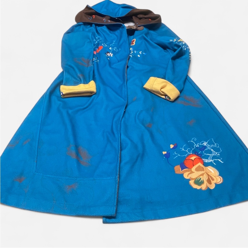 Art to wear mislook unique blue long hooded dustercosplay fairy duster jacket M